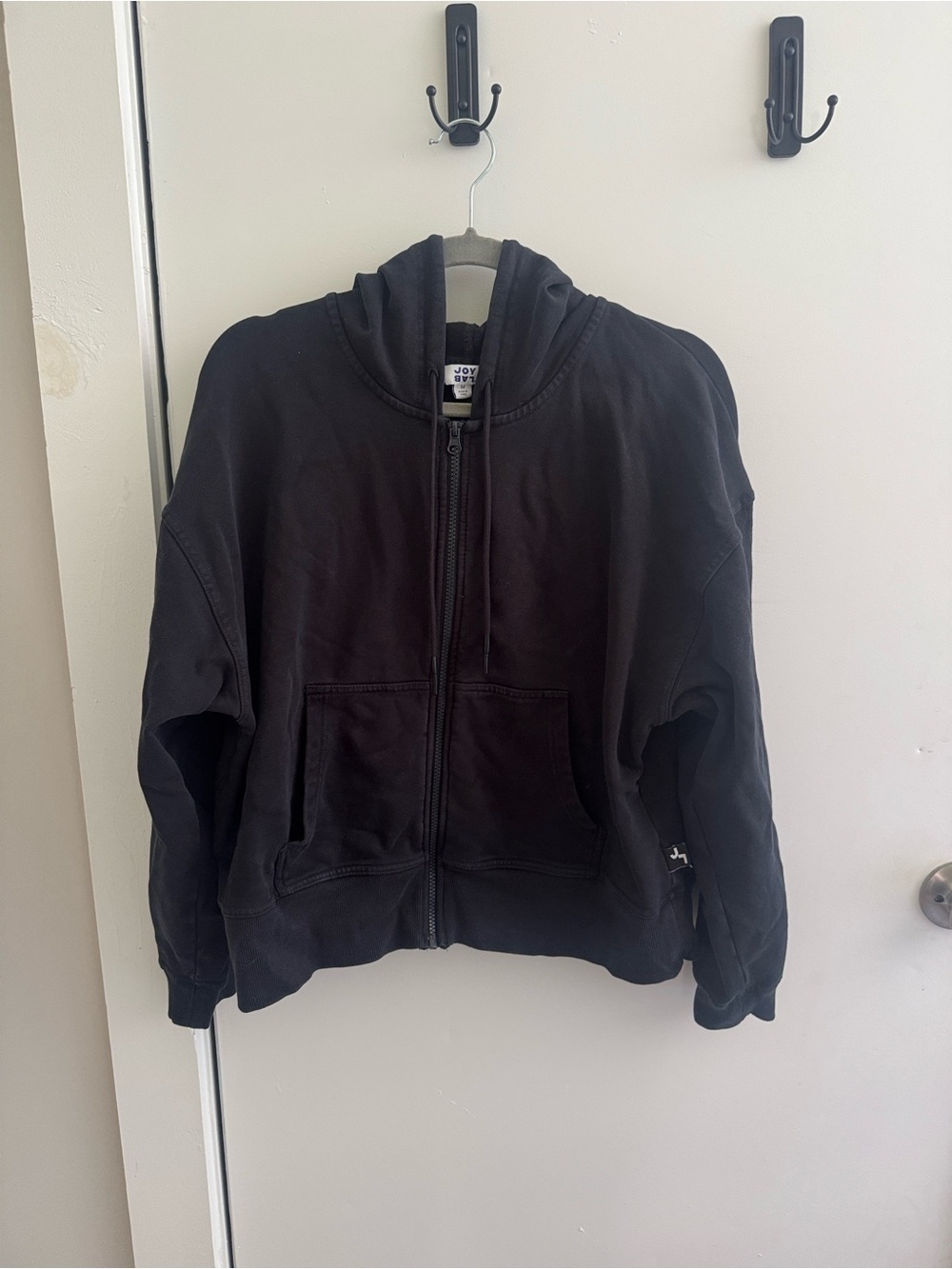 JoyLab Black Zip-Up Hoodie Sweatshirt